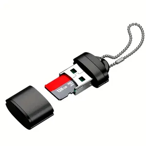 A Set of 2 Colorful Mini USB Card Readers with Keychains, Portable Small TF Card Adapters for Quick Data Reading.This Multifunctional Type A Card Reader Offers Ultra-Fast Data Transfer, Made of High-Quality Alloy Material, Plug And Play