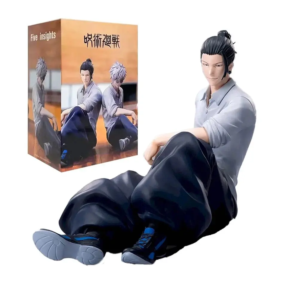 2Kinds Jujutsu Kaisen Anime Satoru Gojo & Geto Suguru Yumemirize Sitting Posture Action Figure Genuine Model Figurine Toy