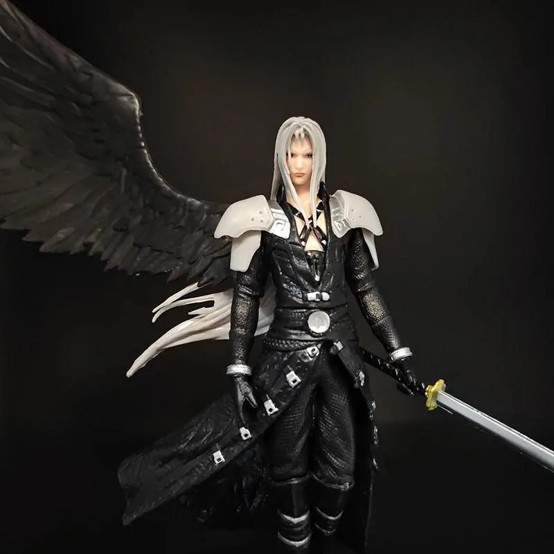 Sephiroth Figure One-Winged Angel Collectible Model Toy Sword Anime Game Character Statue Home Decor Ornament Collection Gift