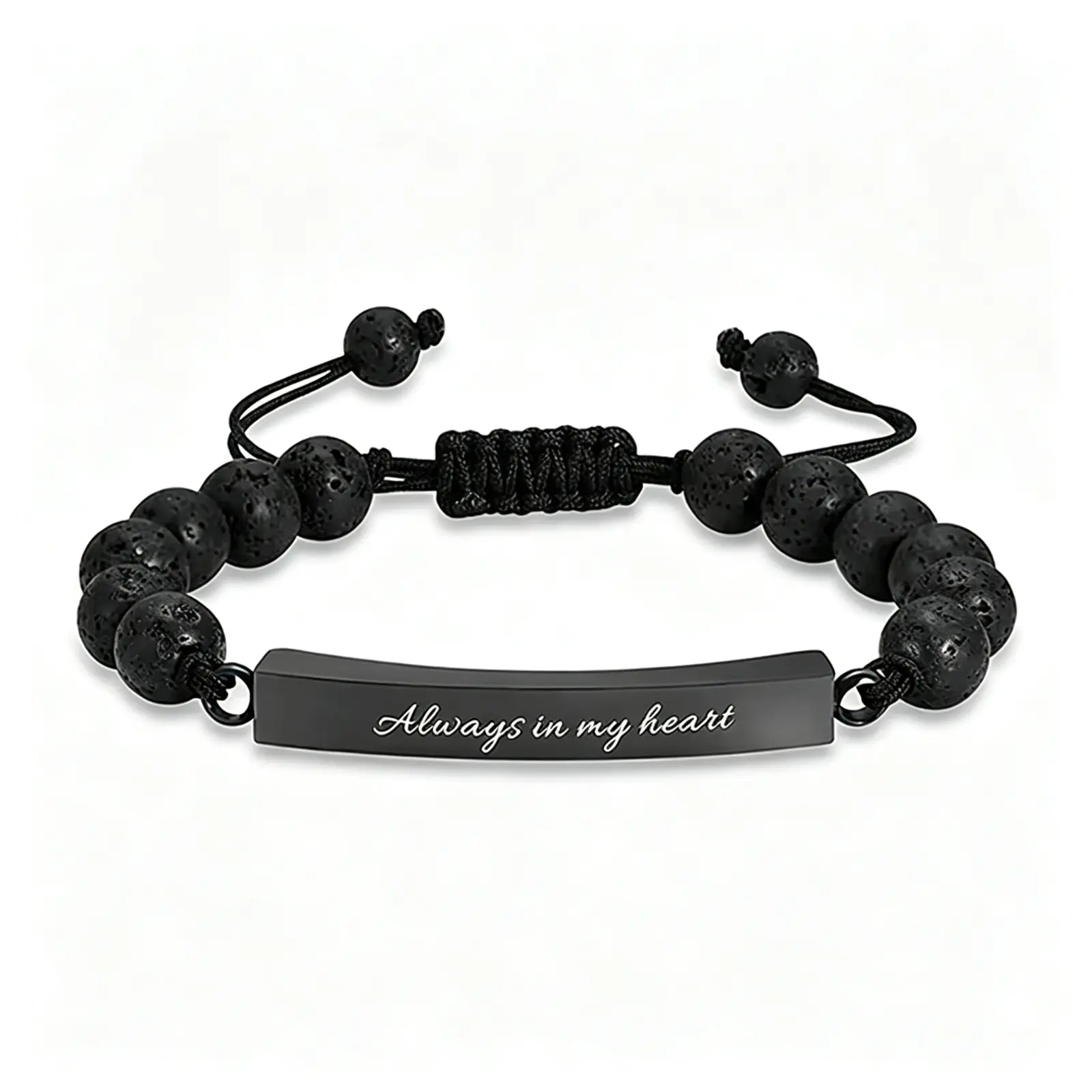 Personalised Memorial Bracelet Urn Perfume Bottle with Tool, "Always in My Heart" Remembrance Accessory