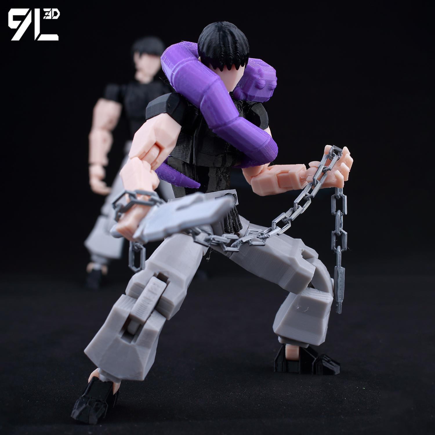 9L3D Articulated Poseable Figure Lucky Dummy13 Toji Fushiguro Jujutsu Kaisen Inverted Spear Of Heaven Soul Liberation Blade Toys
