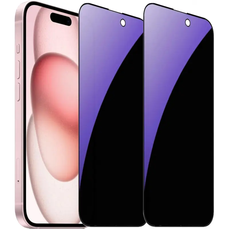 Privacy Screen Protector for iPhone 17 16 15 14 13 Pro Max Plus Air,Anti-Spy Screen Protector Anti-Peeping Film Anti-scratch Full Covered ,Anti-Scratch Phone Case friendly Bubble Free Easy to Install