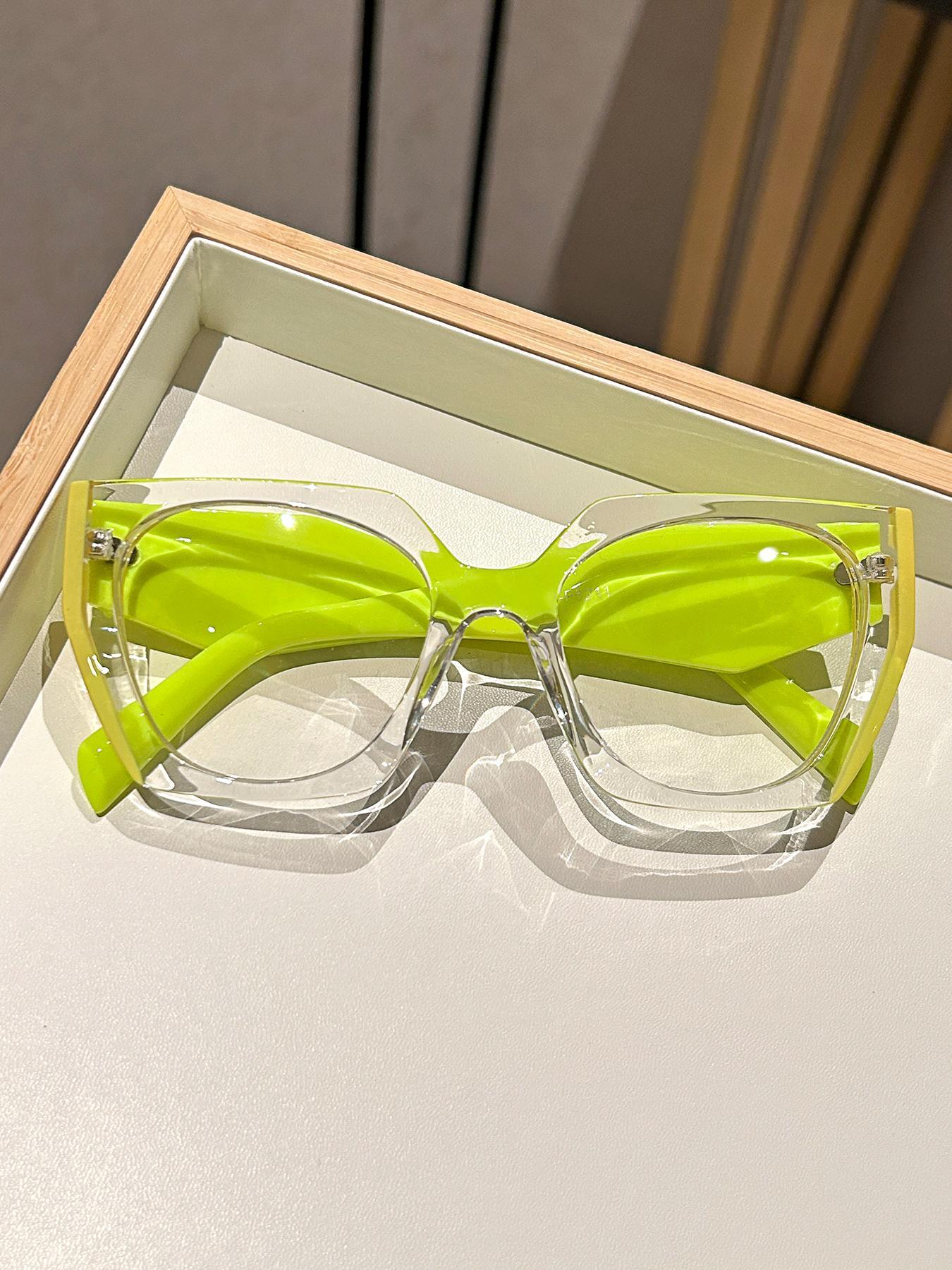 Simple Eyeglasses for Everyday Use, Basic Geometric Frame Eyeglasses for Women & Men, Fashion Eyeglasses for Work, Fashionable Frames Glasses, Leopard Pattern Eyeglasses