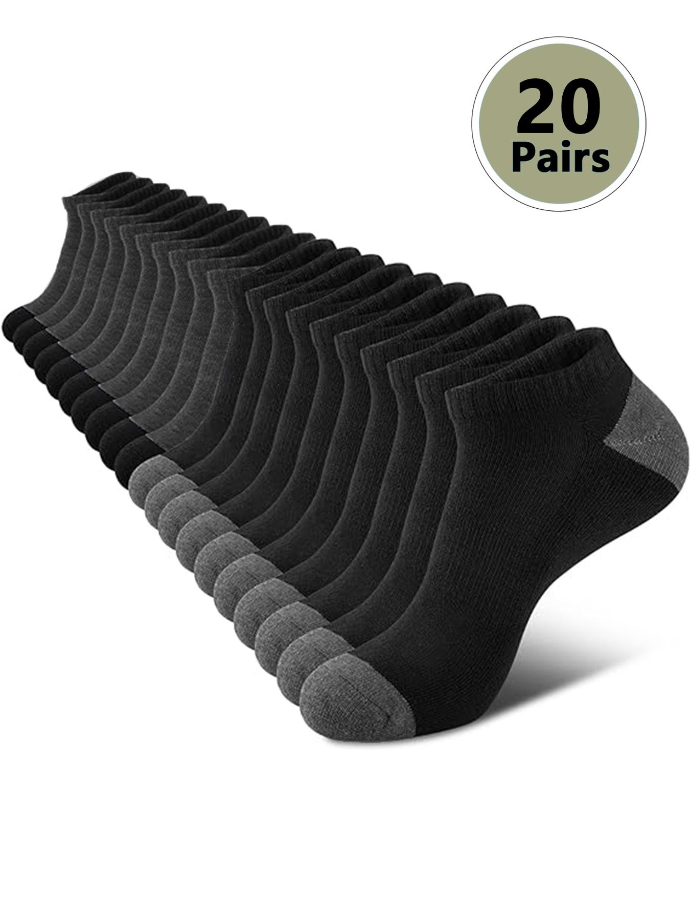 Men's Patchwork Print Ankle Socks, Casual Moisture Wicking Low Cut Socks, Soft Comfy Breathable Socks for Summer Daily Wear, Sports Athletic Socks