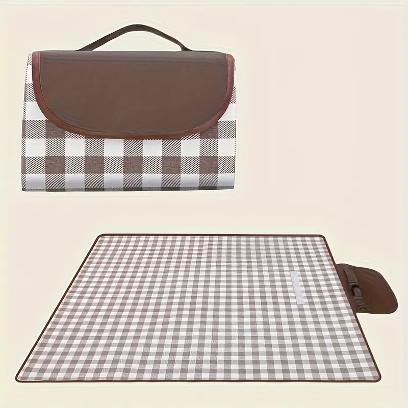 Large 78.74 x 59.06 Portable Picnic Mat, Plaid Design - Durable Oxford Fabric, Hand Washable, Suitable for Beach, Camping, Hiking and Holiday Decorations, Camping Picnic Mat