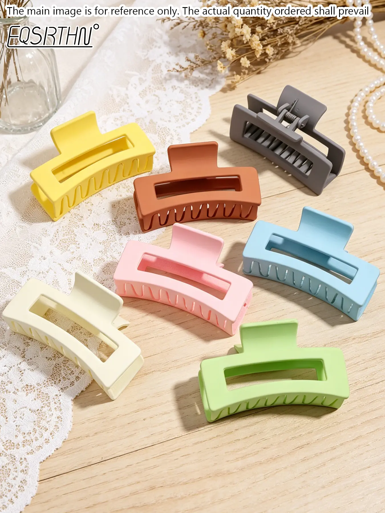 7pcs Large Hair Claw Clips Square Nonslip Jaw Clips Matte Pastel Hair Clamps Cute Styling Hair Accessories For Women Thick Thin Hair