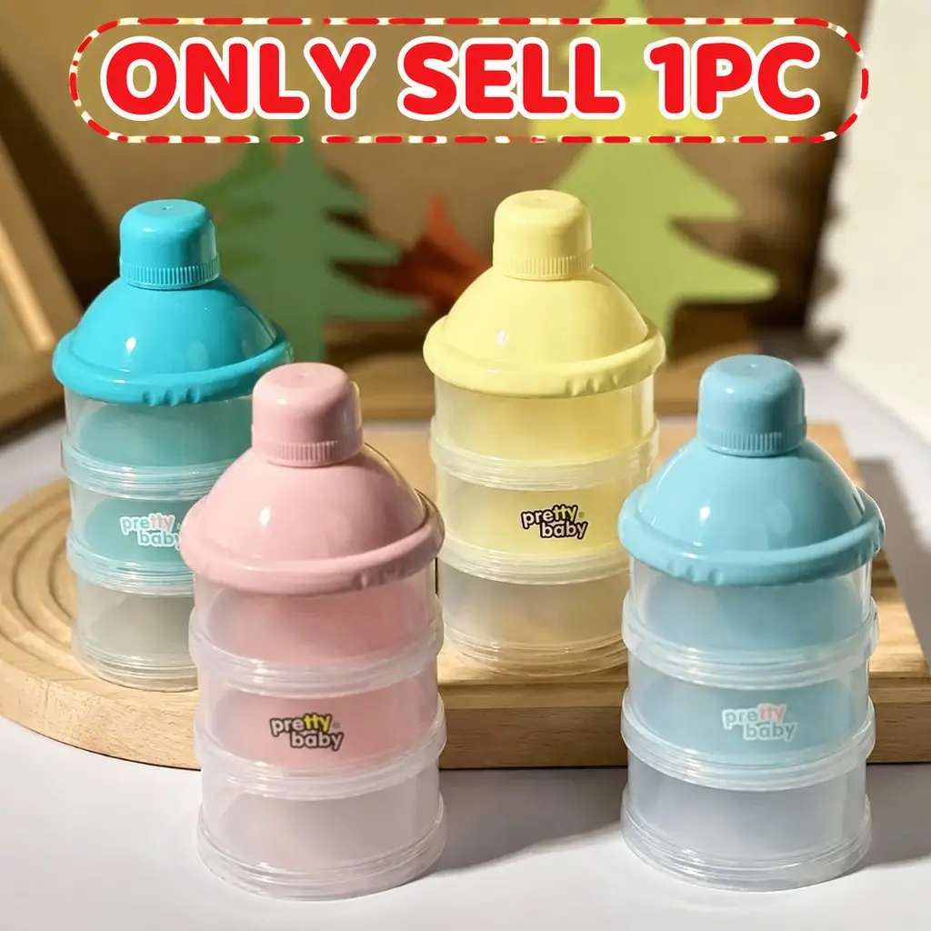 Three-Layer Transparent Baby Formula Storage Box, Stackable Food Container, Rice Grains Snacks Fruits Box, Multi-Functional Milk Powder Organizer