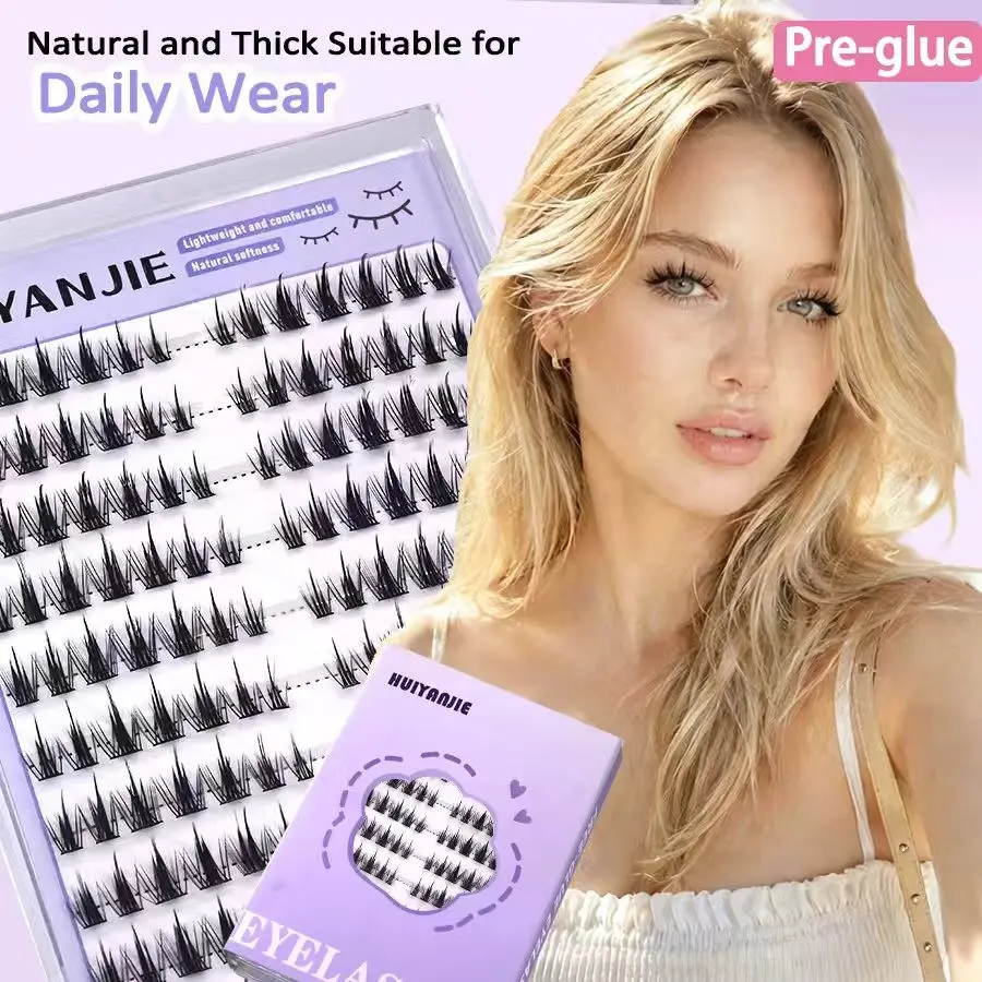 140 Pairs Glue-Free False Lashes, Mixed Length Fox-Themed Anime Style, Reusable with Adhesive Strip, Lightweight & Voluminous