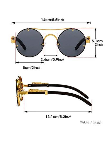 Stylish Summer Round Frame Sunglasses, Lightweight Durable Travel Accessory for Sun Protection, Perfect for Outdoor Activities and Fashion Statement Light Protection Glasses for Women Women's Clear