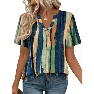 Womens Tops Short Sleeve V Neck Tee Shirts Cute Dressy Casual Clothing Business Work Blouse