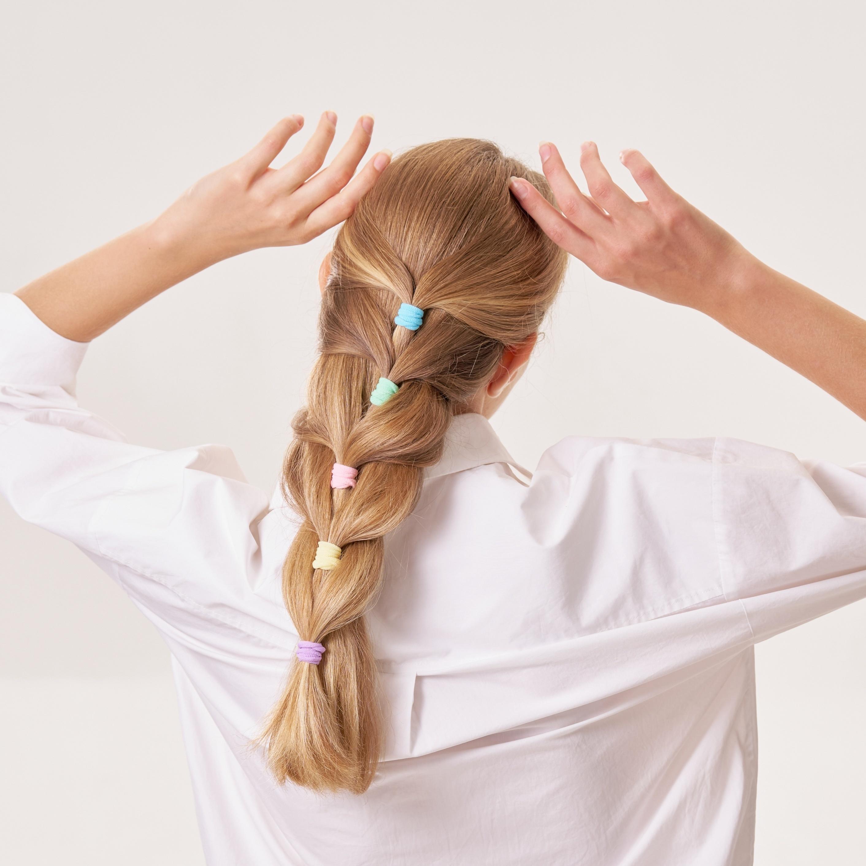 Seamless Thick Elastic Ponytails Fixed Without Creases,30 Counts Set Style Thick Women's Hair Rope Graduation Gift Fashion,Fixed Headband,Hair Accessorieswithomagut Creases or dae scrunchie.