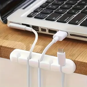 Desktop self-adhesive silicone cable organizer, headphone cable, mobile phone data cable, wire multi-function winder, wall cable fixer