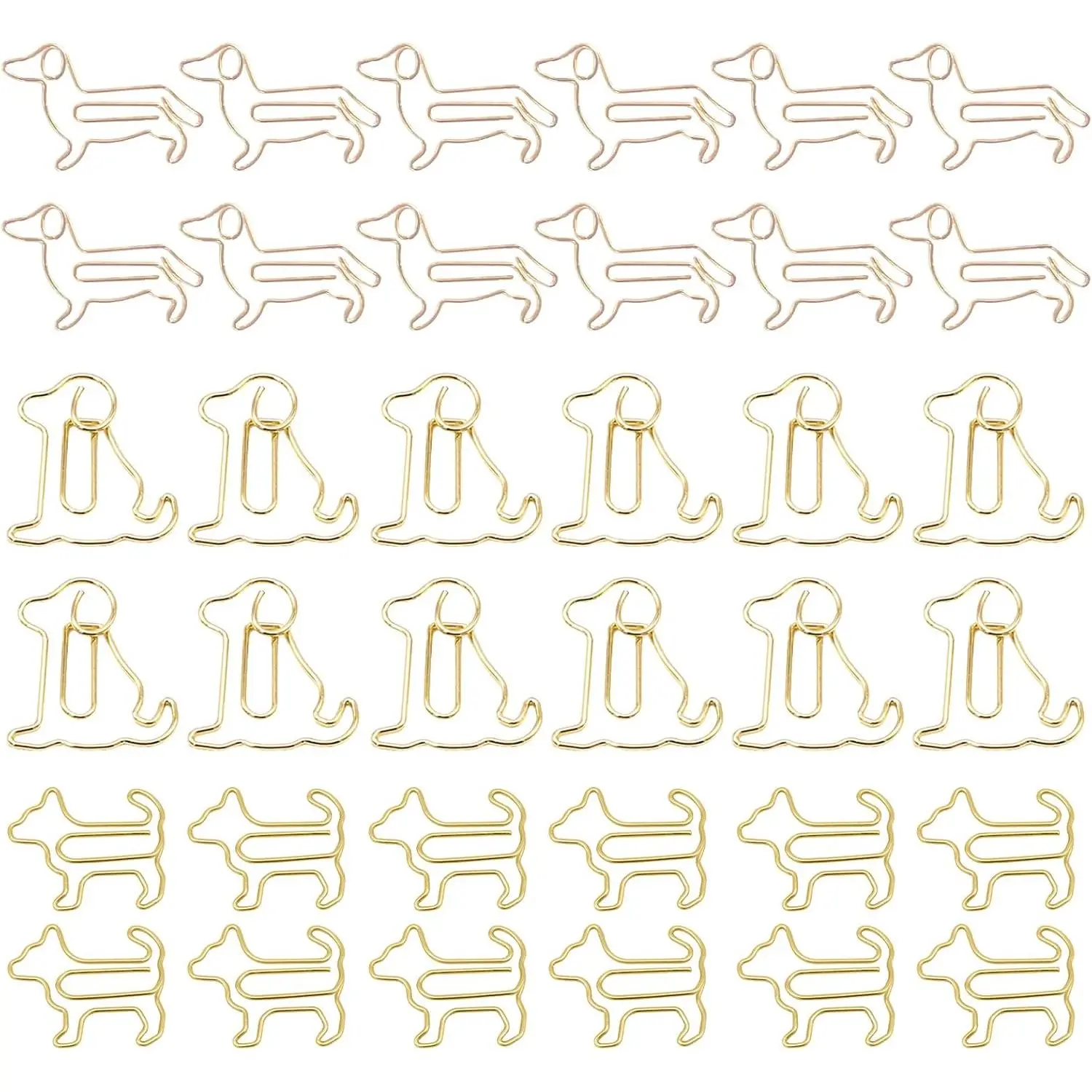 102-Count Cute Playful Shaped Metal Paper Clips, Desk Organizer Accessory for Students/Offices Document Organization (Office & School Supplies)