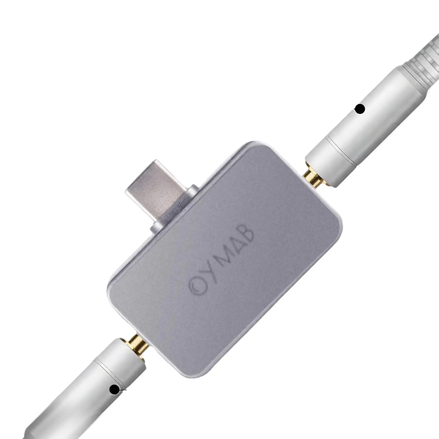 USB C Digital DAC Headphone Amplifier, 32bit/384kHz Durable Compact Metal Device, USB-C to 3.5/4.4mm Jack Dongle for Phone/PC - Plug and Play (Titanium)
