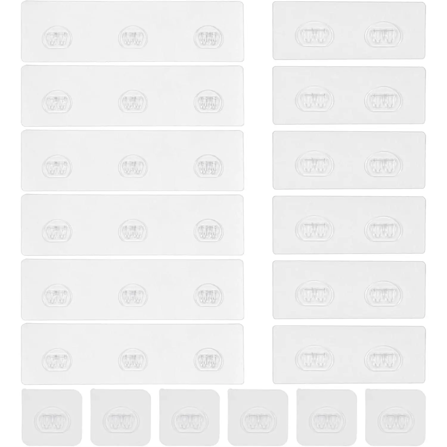 18 Pack Shower  Adhesive , Shower Shelf  Adhesive Hooks, No Drilling, Transparent  Strips for Bathroom Shelves & Kitchen Racks