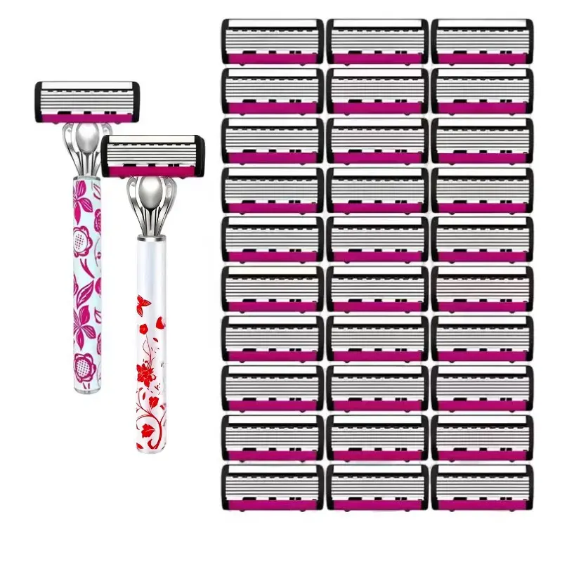Non-Slip Precision Stainless Steel Manual Shaving Razor, Unisex Daily Shaving and Body Hair Removal
