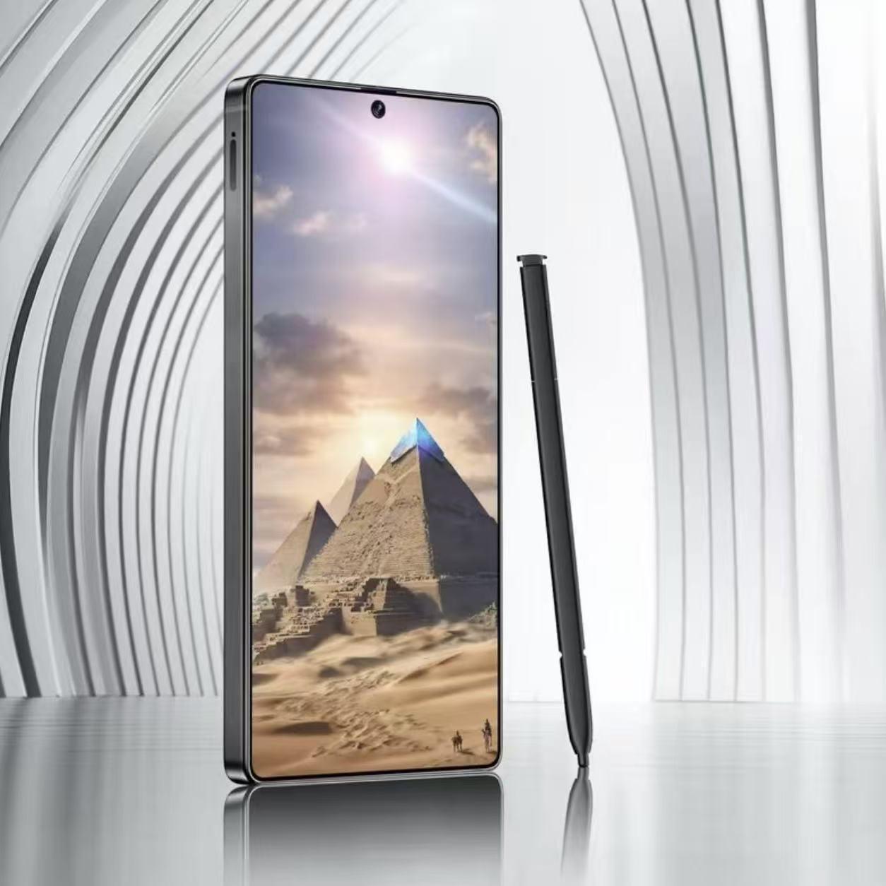 New 2026 Android Smart phone,Type-C Charging Cable, Case, 6.8-inch Display Screen Protector,  Stylus, Earphones,  Screen Protector - Perfect Holiday Birthday Gift