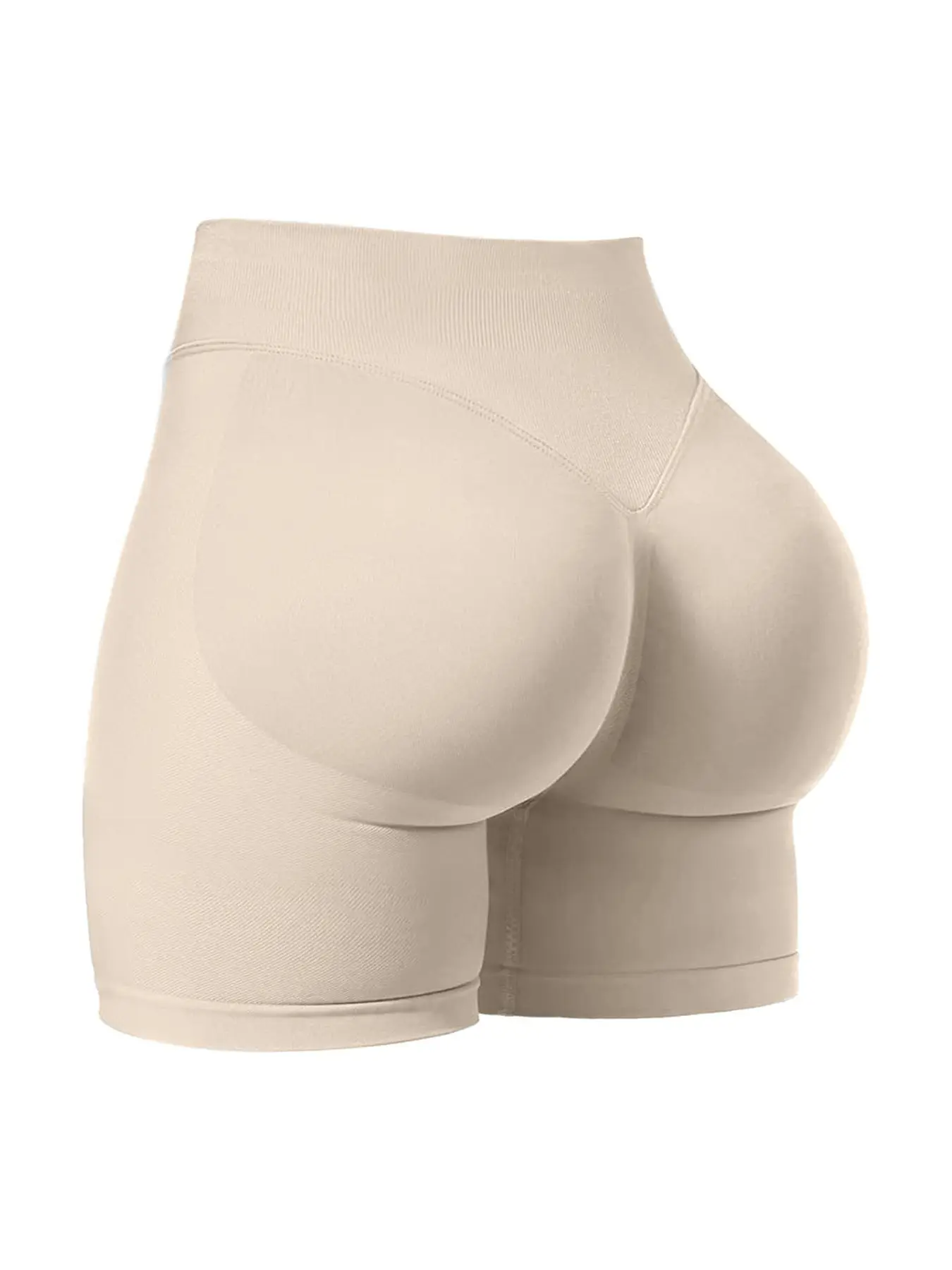 #fyp#Fan favorite#Viral Women's High-Waisted Seamless Yoga Shorts, Elastic Support, Ideal for Running, Fitness, Outdoor Activities, Fashionable Design, Fitness Workout Shorts