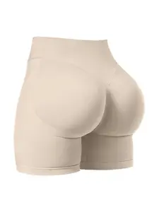#fyp#Fan favorite#Viral Women's High-Waisted Seamless Yoga Shorts, Elastic Support, Ideal for Running, Fitness, Outdoor Activities, Fashionable Design, Fitness Workout Shorts