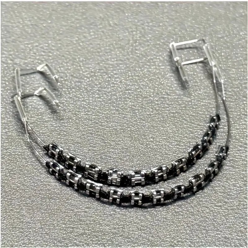 Dental Decoration Set Colorful Metal Bracket Teeth Jewelry Oral Accessory with Easy On/Off Hook Storage Box for Daily Wear Party