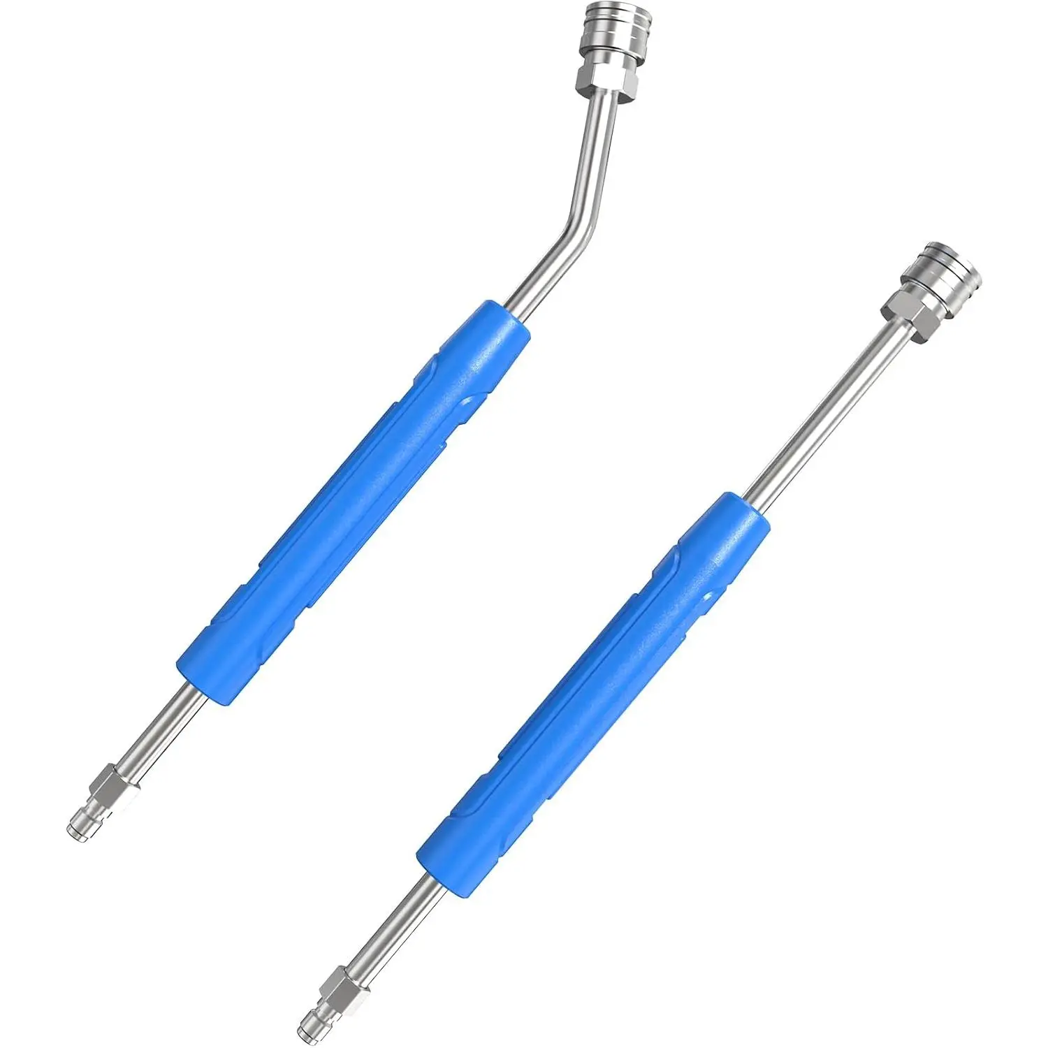 Washer Extension Wand 17 Inch, 2 Pack, 1/4" Quick Connect | Stainless Steel Power Washer Wand with Slip Resistant Plastic Protective Cover