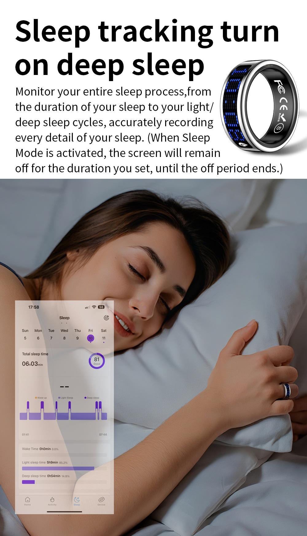 Stylish Smart Ring for Men And Women with Digital Display-Health Ring, Built-In Caller ID Function, Sleep, Exercise, Menstrual Cycle Recording, IP68 Fitness Ring, Fitness Tracker Ring, with Magnetic Charging Base Long Battery Life