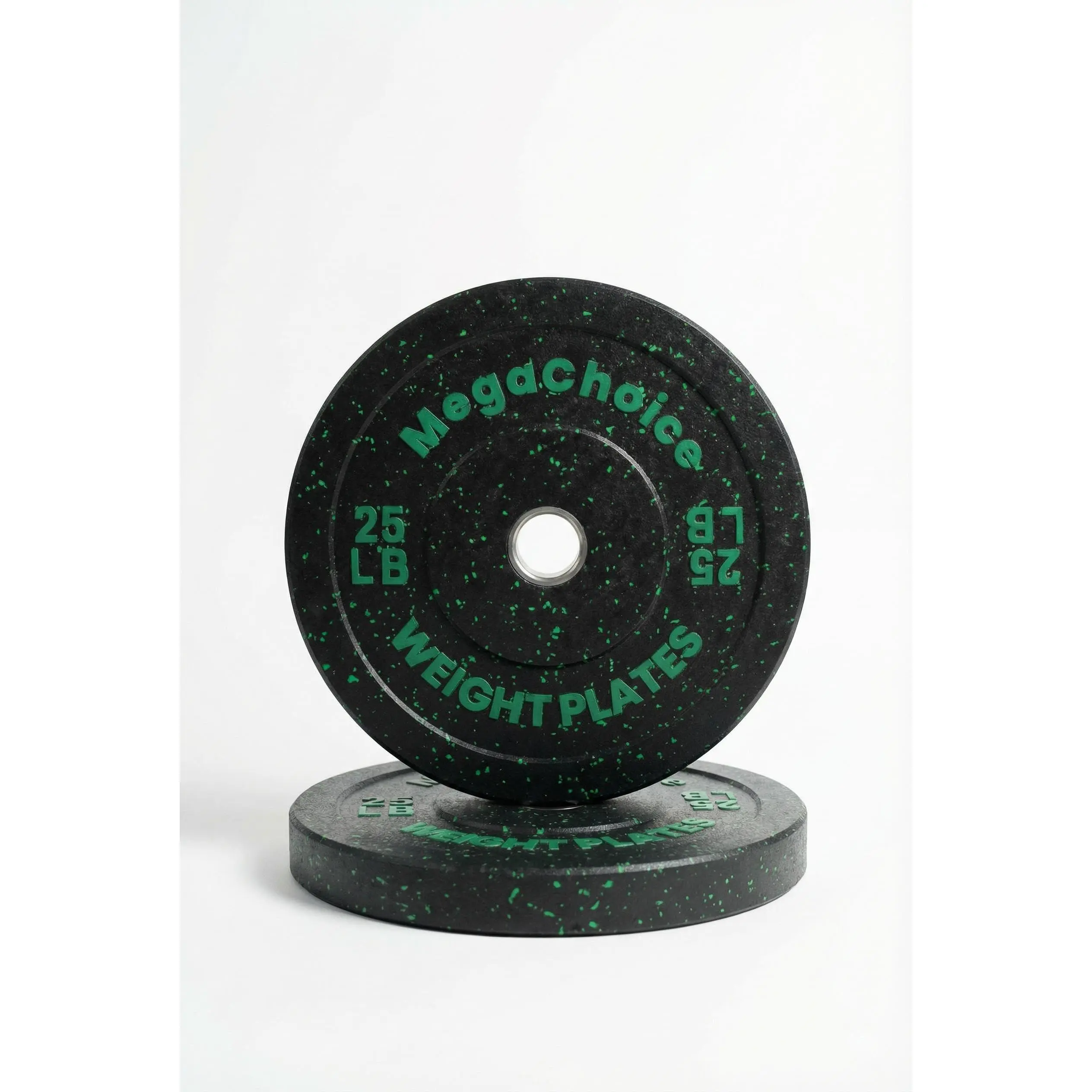 GARVEE 25 LBS Rubber Bumper Weight Plates,2" Weight Plates Set for Strength Training Home Gym