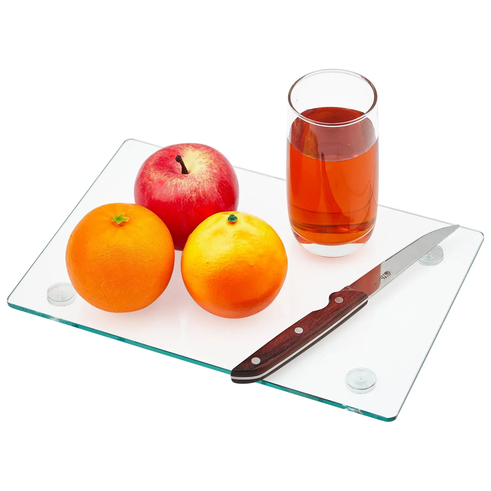 【GAOMON】Tempered Glass Cutting Board with Non-Slip Feet, Heat Resistant Chopping Board for Kitchen, Hygienic Easy Clean Glass Trivet & Serving Tray, Shatter-Resistant, Modern Decor