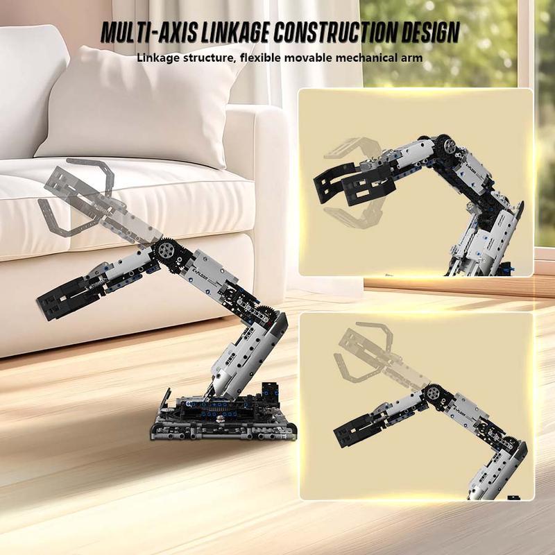 STEM Educational Magnetic Building Blocks 784Pcs Remote Control Technic Robotic Arm with Ultra-Smooth Power Gears & High-Efficiency Gripping Claws Perfect Gift for Kids Ages 6+ Fantastic Christmas and Birthday Gift!