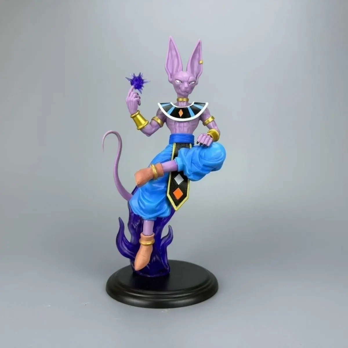 Dragon Ball Figurine Base, 8.27 Inch Beerus Sitting Pose Statue, Anime Model, Desktop Decor, Car Ornament, Gift, Collection Item