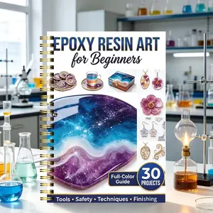 Epoxy Resin Art Handbook: Step-by-Step Guide with 30 Beginner Projects - Complete Manual from Zero to Mastery for Blending/Curing Techniques, Color Scheming, Glitter and Molding - DIY Crafts, Resin Projects, Demoulding Tutorials