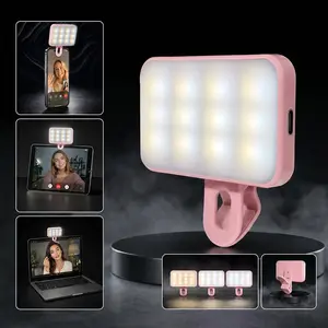 1PC Portable Rechargeable Fill Light, Selfie Led Lights, Led Smartphone Light, Cell Phone Light, Video Conference Lighting, Three Lighting Modes, Suitable for Laptops/Phones/Tablets/Zoom Calls/Makeup, Selfies, and Live Streaming