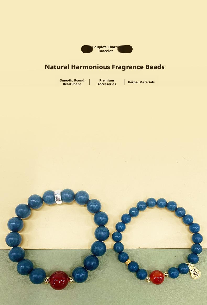 All-Natural Medicinal Aroma Combined Incense Bead Couple Bracelets, New Chinese Style, Meditation, Yoga & Healing Inspired, Ideal Festival Gifts