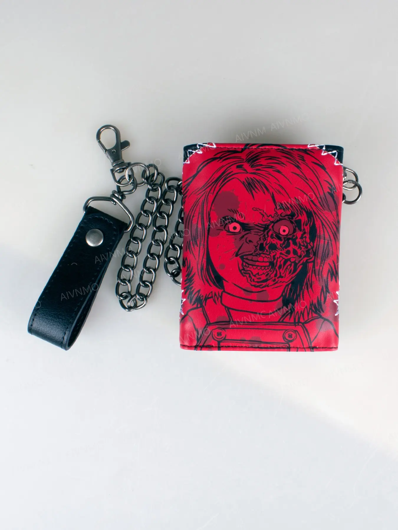 High-Quality Three-Fold Anime Wallet with Chain, Fashionable Personalized Card Holder, ID Window, Stylish and Practical Accessory, Trifold Wallet