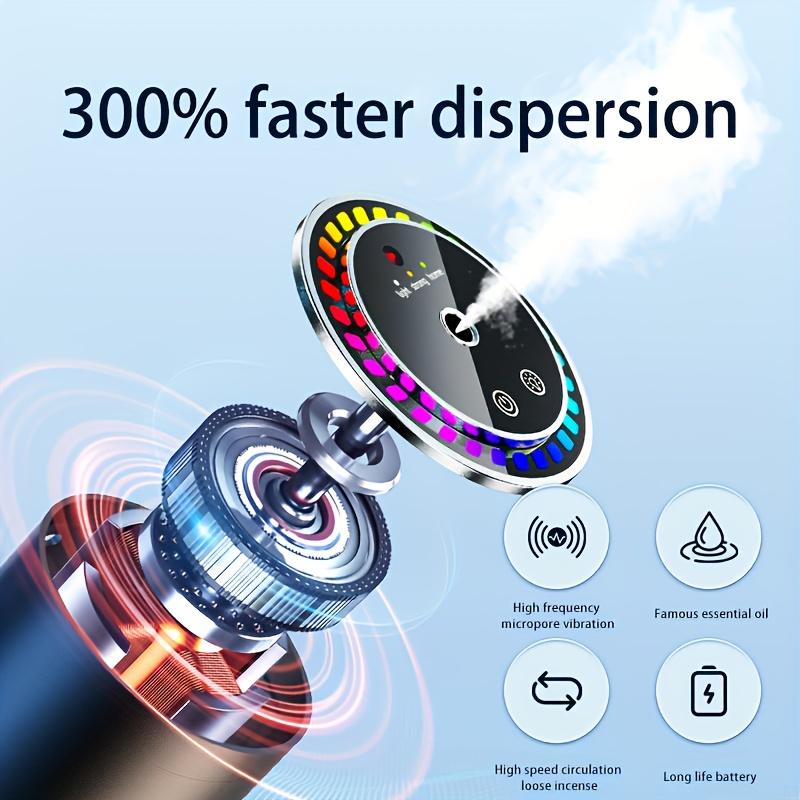 Smart Car Air Freshener Essential Oil Diffuser - Auto ON/OFF, 500mAh Battery, Star Projector & Color Light | 1.69oz Fragrance for Car Enthusiasts & Daily Drivers