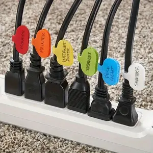 10pcs Cable Labels, Reusable Write-On Label, Cable Ties, Wire Labels, Cable Tags, Wire Tags for Cable Management, Model 880539