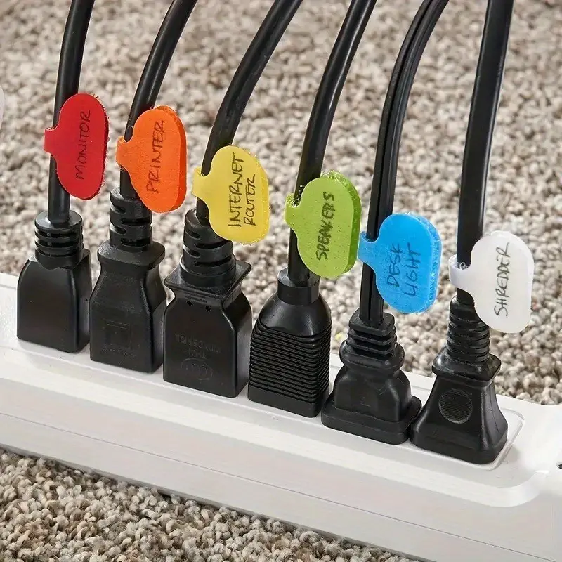 10pcs Cable Labels, Reusable Write-On Label, Cable Ties, Wire Labels, Cable Tags, Wire Tags for Cable Management, Model 880539