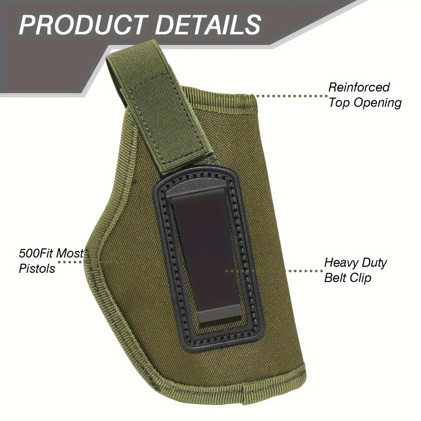 2-Pack Unisex Nylon Holsters, Classic Style IWB/OWB 9mm Holsters with Snap Snap Fits Glock 19, 17, 23, 26, 27, 42, 43, S&W M&P, Sig Sauer and More - 380 Holster