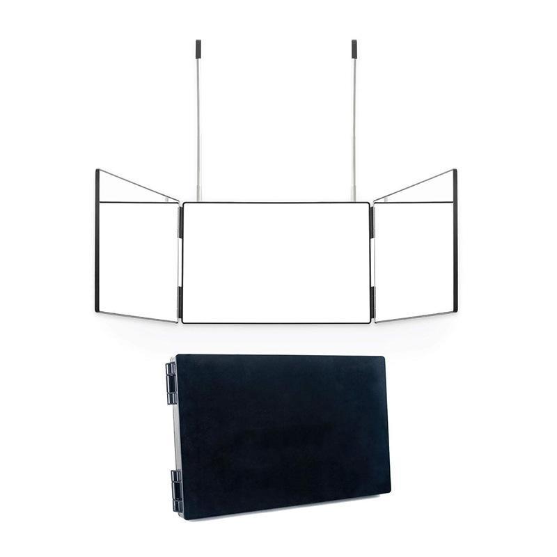 Hanging Foldable Trifold Mirror, 1 Piece Three-sided Folding HD Door Back Hanging Makeup Mirror For Men Women
