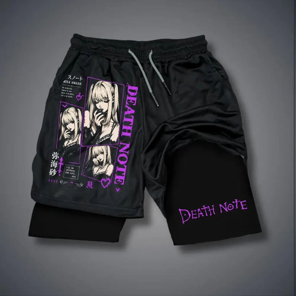 [Vtg90s] Double-Layer Sports Shorts Graphic Shorts Black Shorts Camo Shorts Streetwear Shorts Men Outfits Men Short Shorts Vacation Outfits Shorts