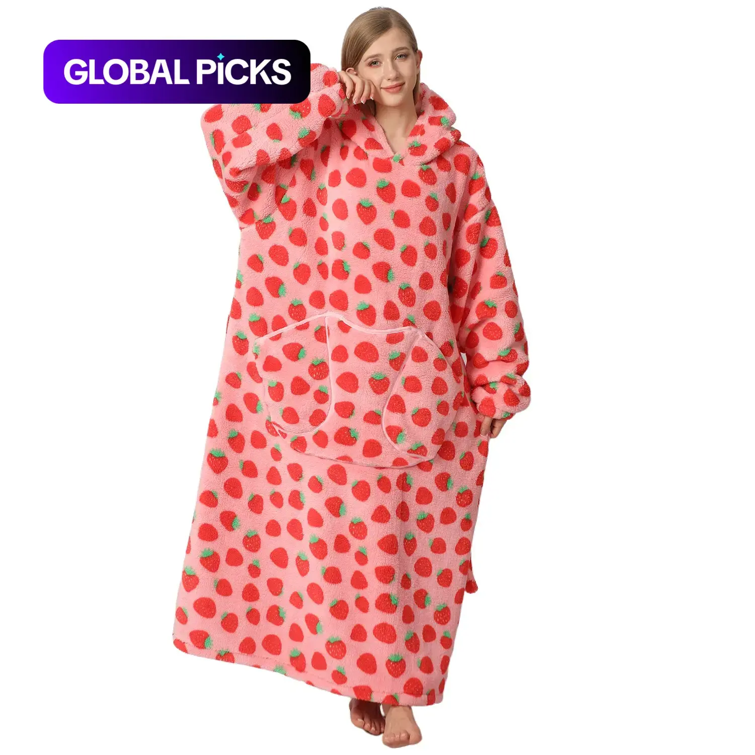 Msrlassn Oversized Hoodie Blanket for Women Men Adults Wearable Hooded Sweatshirt Pullover, 1 Pcs Wearable Blankets Hoodie Super Soft Warm Cosy Sweatshirt with Big Pocket Halloween Summerween Gift