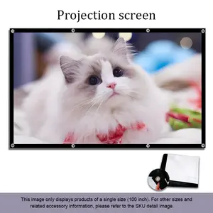 60-150 Inch Thickened Milk Silk Projection Screen with Hooks, Ideal for Home Cinema, Meetings, Parties, Movie Lovers Essential