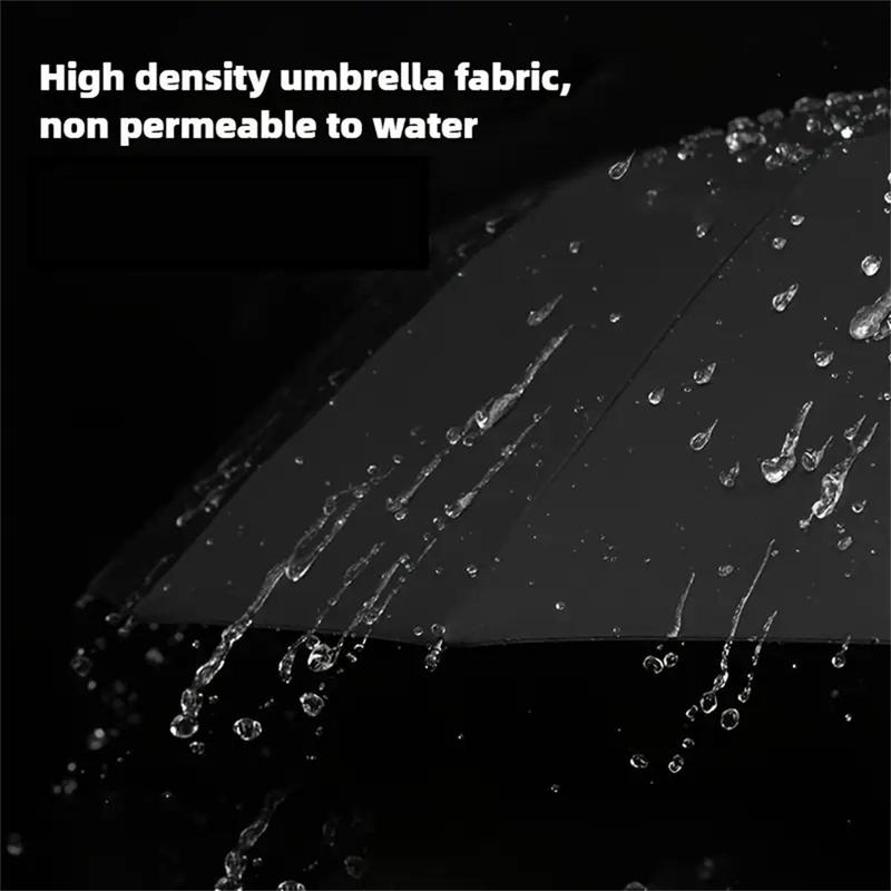 Portable Folding Umbrella, 1 Count 46 Inch Windproof Umbrella with Reflective Strip, Durable 10 Rib Design Umbrella for All Weather, Wind Resistant Umbrella