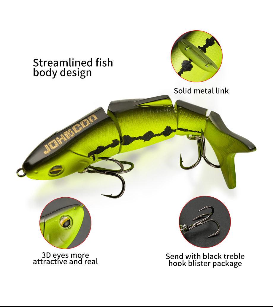 New cross-border model 9cm/12g sinking multi-section artificial fish bait for bass, snakehead, blackfish, military fish, multi-section minnow