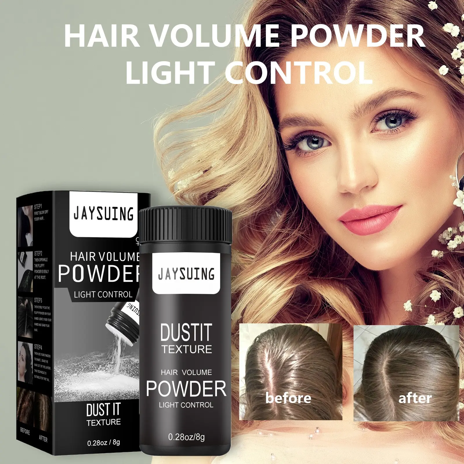 Hair Volumizing Oil Control Powder, Instant Root Lift Dry Shampoo Spray, Invisible Matte Finish, Suitable for All Hair Types, Daily Use Essential
