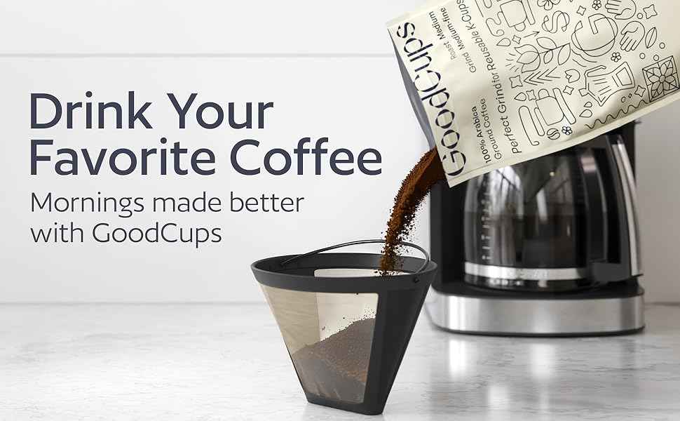 2-Pack#4 Reusable Permanent Cone Coffee Filters - Compatible with Cuisinart 10–14 Cup Brewers (DCC-3200, DCC-1200, DCC-3400) & Ninja Coffee Makers - Stainless Steel Mesh, Dishwasher-Safe