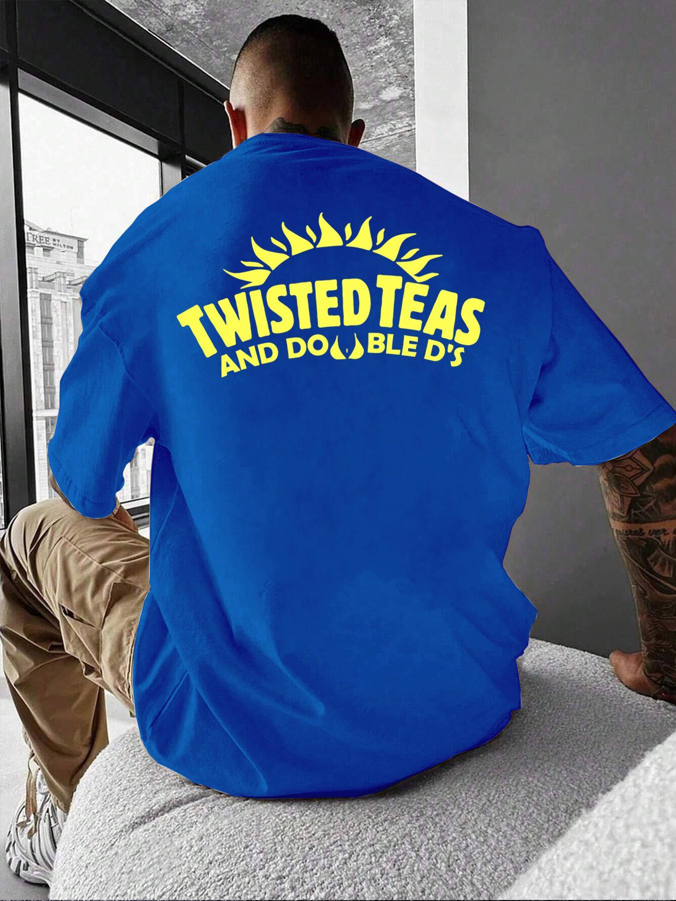 Unisex Men's Letter & Sun Print Drop Shoulder Crew Neck Tee, Loose Street Fashion Casual Soft Comfy Short Sleeve Round Neck T-Shirt for Summer, Menswear, Men's top for Daily Wear, Casual Comfy Streetwear, Casual Style Tee