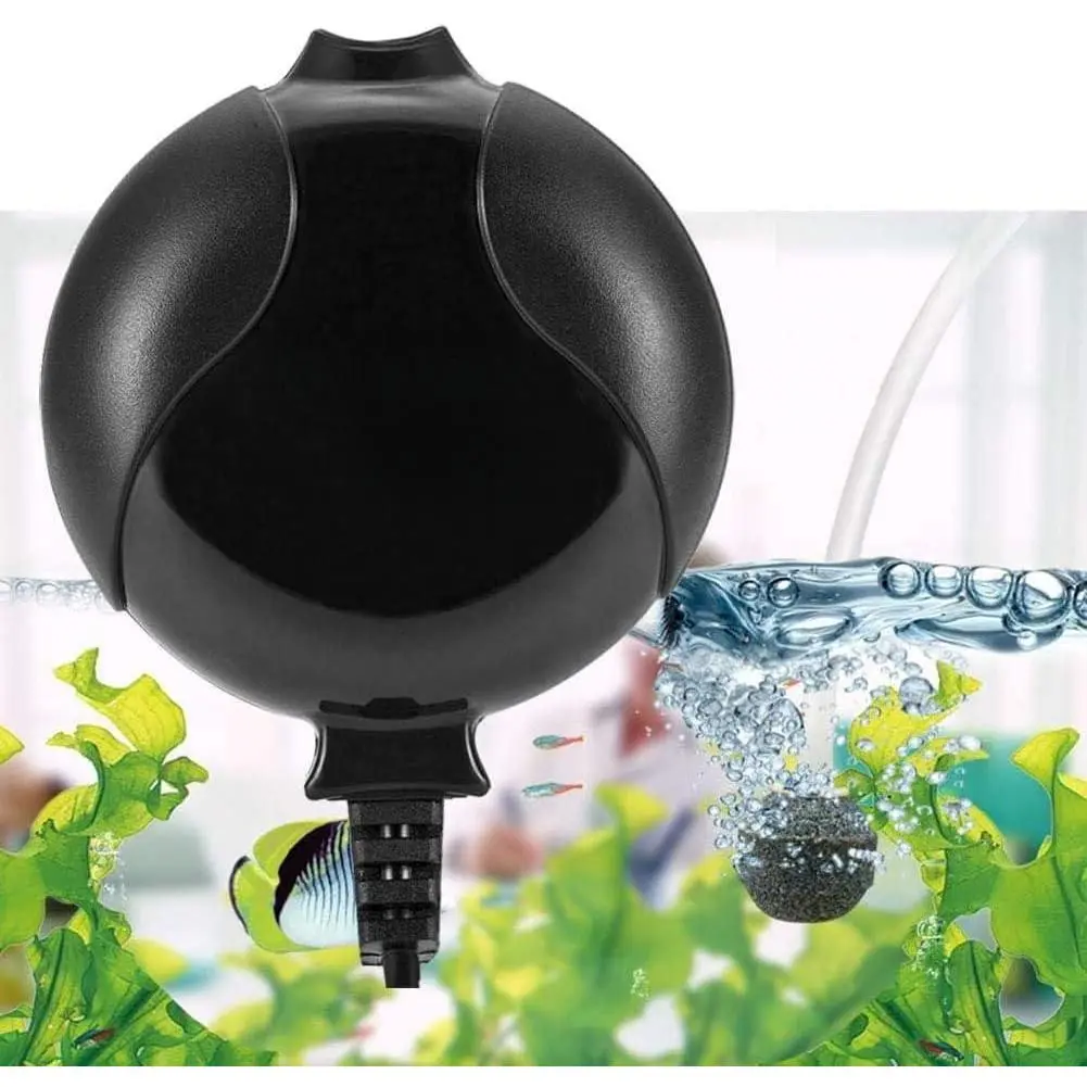 Quiet Mini Air Pump for Aquarium 1.5 Watt Oxygen Fish Air Pump for 1-15 Gallon Fish Tank with Air Stone Air Tubing Clip