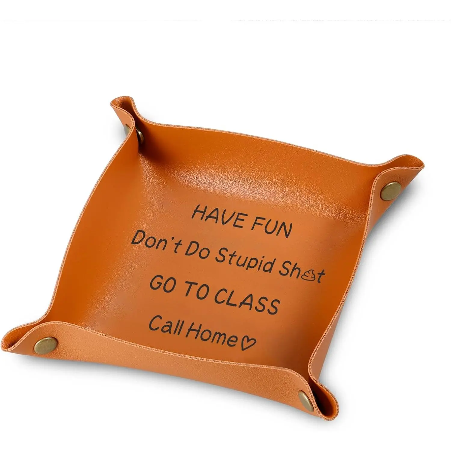 College Essentials for Guys -  to School Gifts  of Schools  Aesthetic for Boys Son Dorm Room Essentials Off to College Leather Tray School Supplies - College Dorm Essentials for Guys