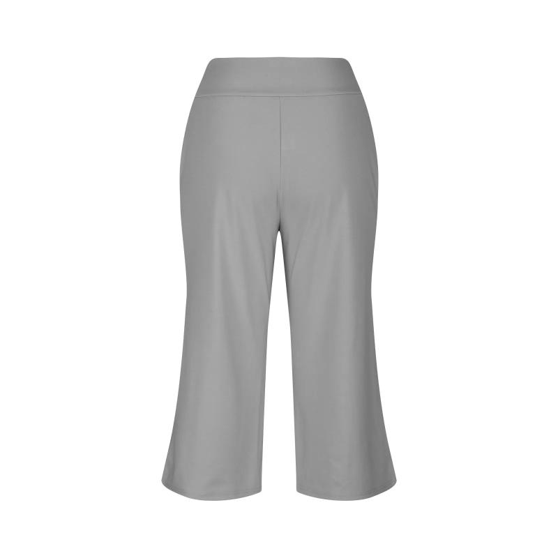 Women Elastic High Waist 3/4 Pant Casual Active Fit Wide Capris Leg Pants Trousers With Pockets Pants for Women Womens Pants Girl Fashion Blue Red Women Elastic High Waist 3/4 Pant Casual Active Fit Wide Capris Leg Pants Trousers With Pockets Pants for Women Womens Pants Girl Fashion Blue Red
